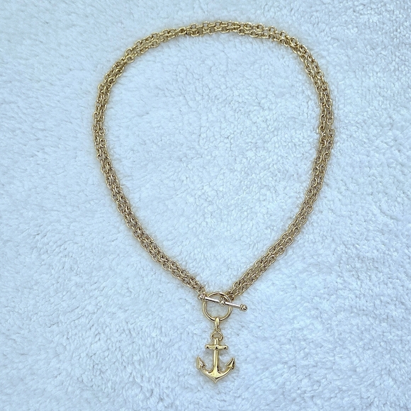 House🏠 of Harlow 1960 Double✌️ Chain⛓️ Anchor⚓️ Necklace - NWT - Picture 13 of 16